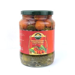 Огурцы и помидоры маринованные (680г)