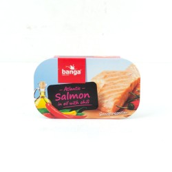 Salmon in oil with chili