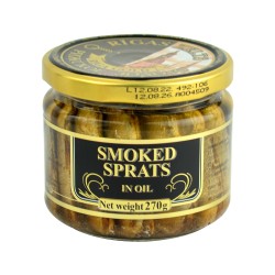 Smoked sprats in oil - riga gold