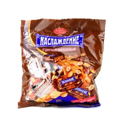конфеты НАСЛАЖДЕНИЕ орехи и мягкая карамель "Красный Октябрь" (250гр)